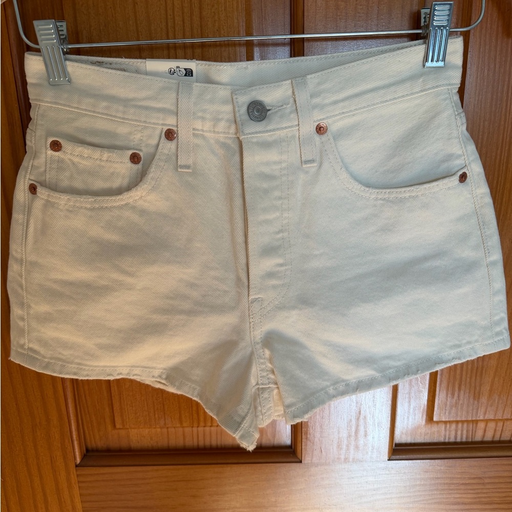 Levi’s 501 Original Denim Shorts - White - NWT